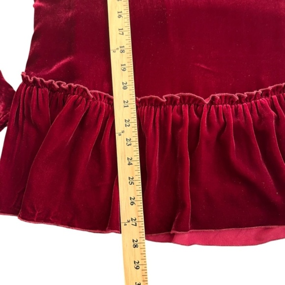 Sundance Top Women's Size L Silk Blend Velvet Merlot Cranberry Party Whimsigoth - Picture 9 of 13